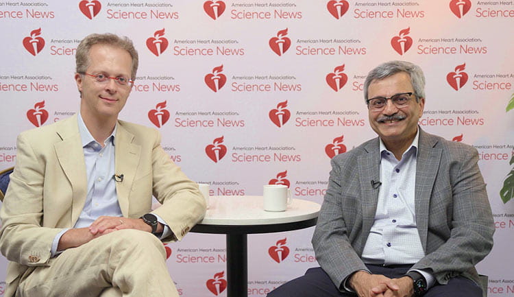 A still frame from a video interview.