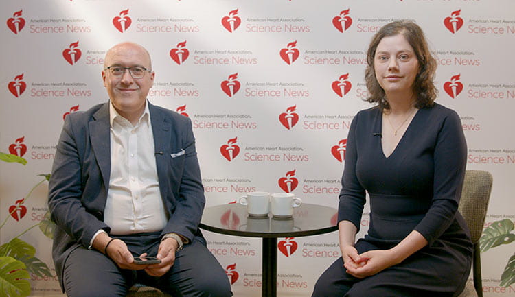 A still frame from a video interview about Cardiac Metabolism & Cancer, from BCVS26 in Boston, Mass.