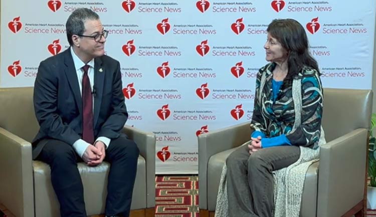 Mitch S. V. Elkind, MD, MS, FAHA, past president of the American Heart Association, interviewing Colleen Spees, PhD, MEd, RDN, LD, FAND, FAHA at #EPILifestyle25
