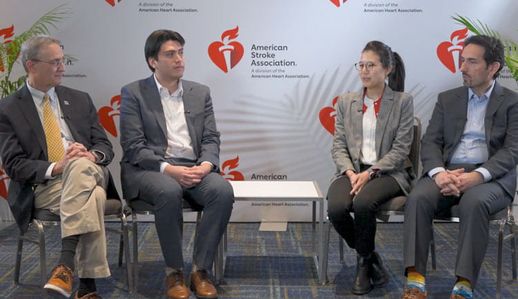 A still frame from an ISC26 video about the Stroke Early Career Debate in New Orleans, LA.