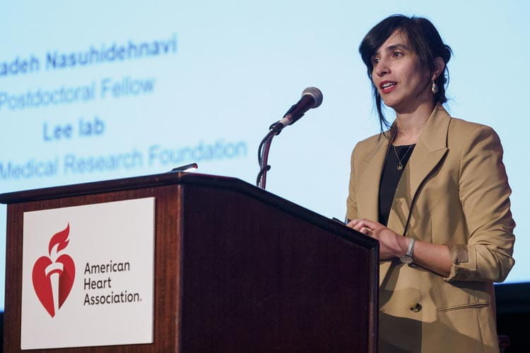 Azadeh Nasuhidehnavi, DVM, PhD speaks during Early Career Pre-Conference Session at #BCVS24.